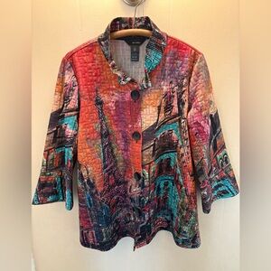 STUNNING Ali Miles Multicolor Artistic Jacket